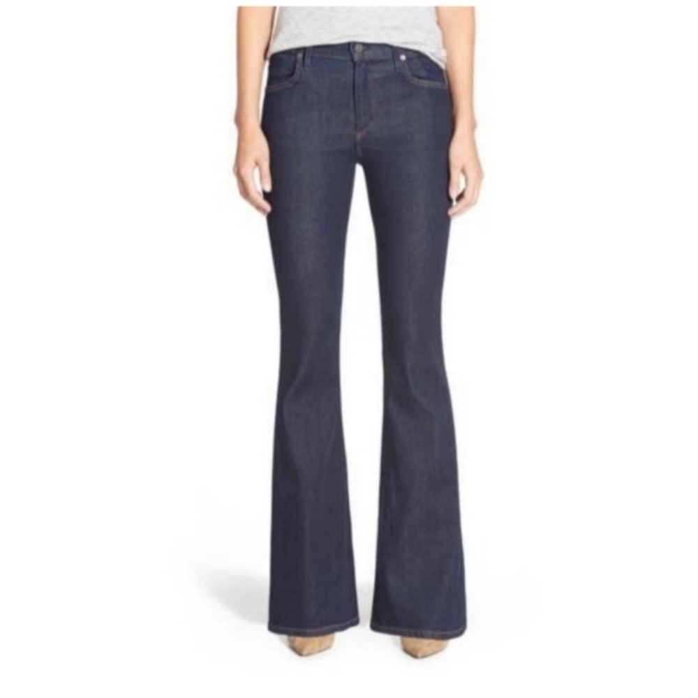 C of H Fleetwood High Rise Flare Jeans Dark Wash Five Pocket 30" Inseam SZ 27